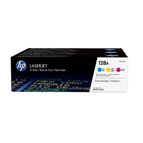 Toner 128A HP ciano+magenta+giallo  Conf. 3 - CF371AM